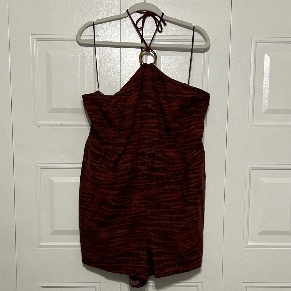 Old Navy Brown Halter Romper